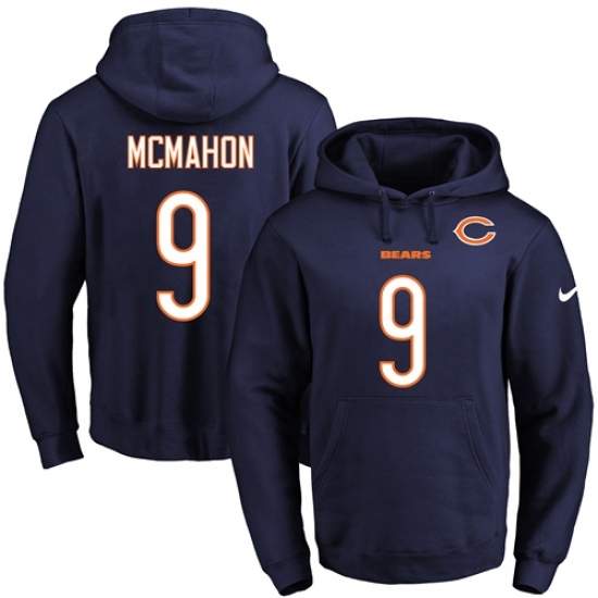 NFL Mens Nike Chicago Bears 9 Jim McMahon Navy Blue Name Number Pullover Hoodie NFL Mens Nike Chicago Bears 9 Jim McMahon Navy Blue Name Number Pullover Hoodie