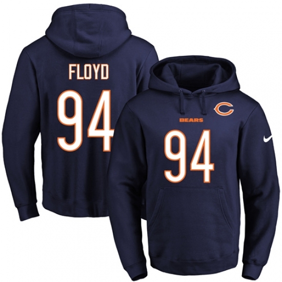 NFL Mens Nike Chicago Bears 94 Leonard Floyd Navy Blue Name Number Pullover Hoodie NFL Mens Nike Chicago Bears 94 Leonard Floyd Navy Blue Name Number Pullover Hoodie