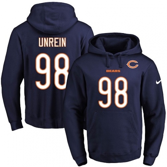 NFL Mens Nike Chicago Bears 98 Mitch Unrein Navy Blue Name Number Pullover Hoodie NFL Mens Nike Chicago Bears 98 Mitch Unrein Navy Blue Name Number Pullover Hoodie