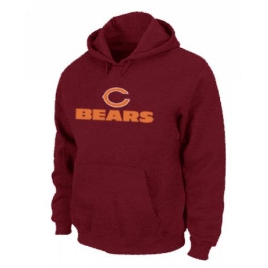 NFL Mens Nike Chicago Bears Authentic Logo Pullover Hoodie Red NFL Mens Nike Chicago Bears Authentic Logo Pullover Hoodie Red