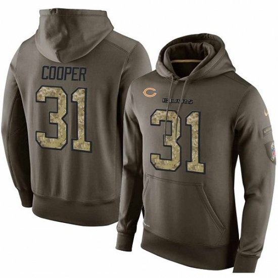 NFL Nike Chicago Bears 31 Marcus Cooper Green Salute To Service Mens Pullover Hoodie NFL Nike Chicago Bears 31 Marcus Cooper Green Salute To Service Mens Pullover Hoodie