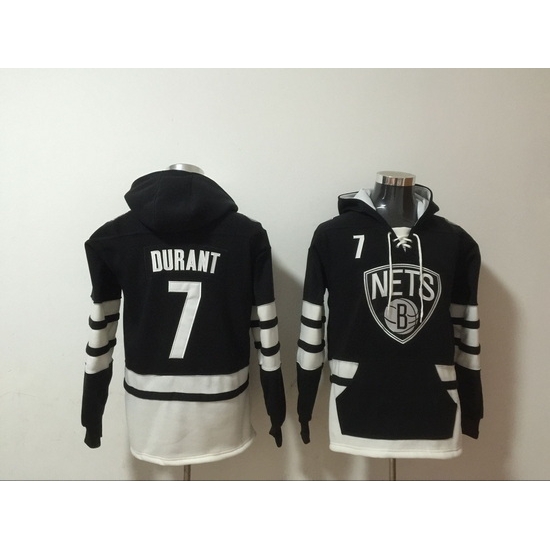 Men's Brooklyn Nets #7 Kevin Durant Black Pullover HoodieS Men's Brooklyn Nets #7 Kevin Durant Black Pullover HoodieS
