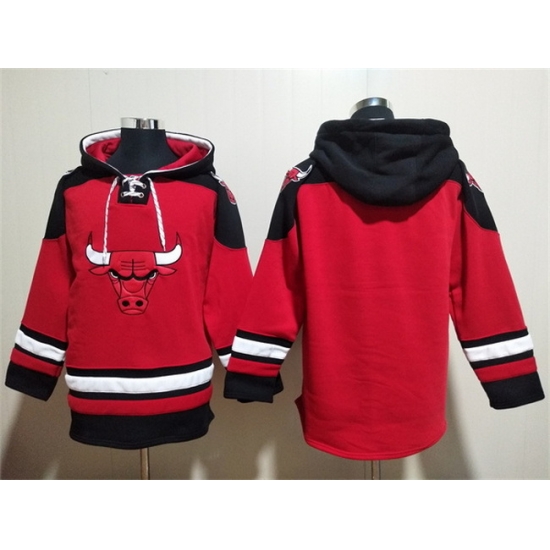 Men Chicago Bulls Blank Red Black Ageless Must Have Lace Up Pullover Hoodie Men Chicago Bulls Blank Red Black Ageless Must Have Lace Up Pullover Hoodie