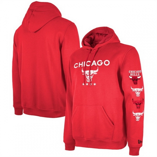 Men Chicago Bulls Red 2023 24 City Edition Pullover Hoodie Men Chicago Bulls Red 2023 24 City Edition Pullover Hoodie