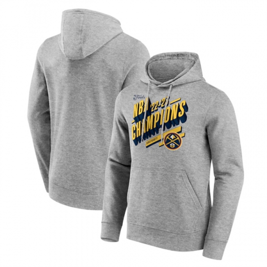 Men Denver Nuggets Grey 2023 Champions Screen Graphic Hoodie Men Denver Nuggets Grey 2023 Champions Screen Graphic Hoodie