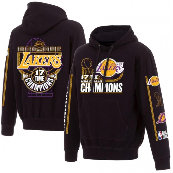 Men Los Angeles Lakers Black 17 Time NBA Finals Champions Pullover Hoodie Men Los Angeles Lakers Black 17 Time NBA Finals Champions Pullover Hoodie