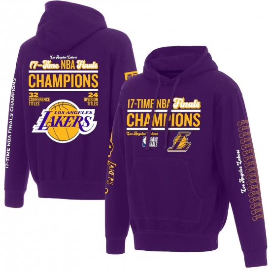 Men Los Angeles Lakers Purple 17 Time NBA Finals Champions Pullover Hoodie Men Los Angeles Lakers Purple 17 Time NBA Finals Champions Pullover Hoodie