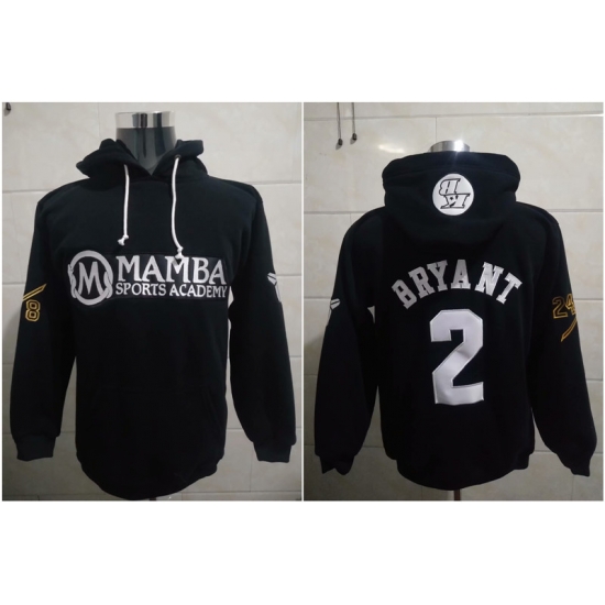 Men Mamba Sports Academy Kobe Bryant 2 Stitched Black Hoodie Men Mamba Sports Academy Kobe Bryant 2 Stitched Black Hoodie