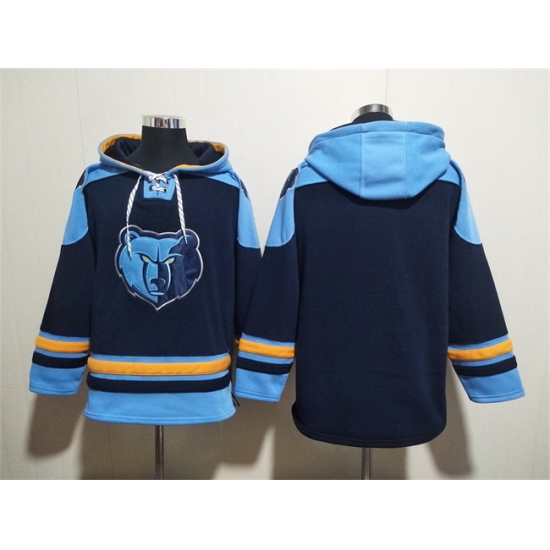 Men Memphis Grizzlies Blank Navy Ageless Must Have Lace Up Pullover Hoodie Men Memphis Grizzlies Blank Navy Ageless Must Have Lace Up Pullover Hoodie