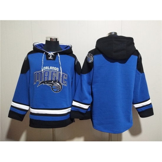 Men Orlando Magic Blank Blue Ageless Must Have Lace Up Pullover Hoodie Men Orlando Magic Blank Blue Ageless Must Have Lace Up Pullover Hoodie