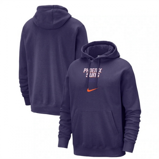 Men Phoenix Suns Purple 2023 24 City Edition Essential Club Pullover Hoodie Men Phoenix Suns Purple 2023 24 City Edition Essential Club Pullover Hoodie