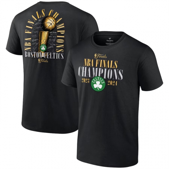 Men Boston Celtics Black 2024 Finals Champions Fade Away Jumper Roster SignatureT Shirt Men Boston Celtics Black 2024 Finals Champions Fade Away Jumper Roster SignatureT Shirt