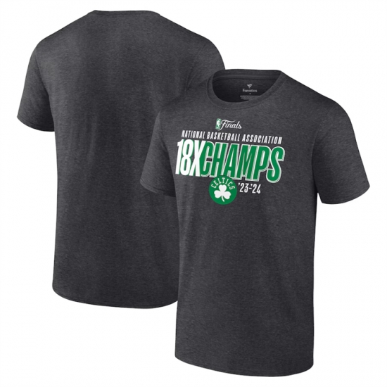 Men Boston Celtics Heather Charcoal 18 Time Finals Champions Steal The Ball T Shirt Men Boston Celtics Heather Charcoal 18 Time Finals Champions Steal The Ball T Shirt
