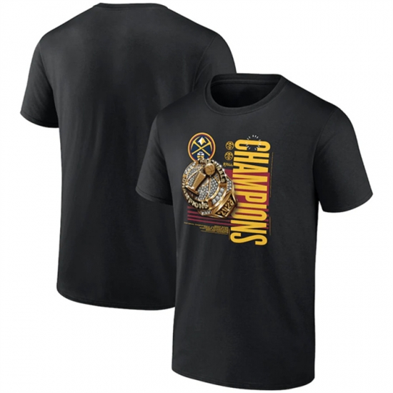 Men Denver Nuggets Black 2023 Champions Slam Graphic T Shirt Men Denver Nuggets Black 2023 Champions Slam Graphic T Shirt