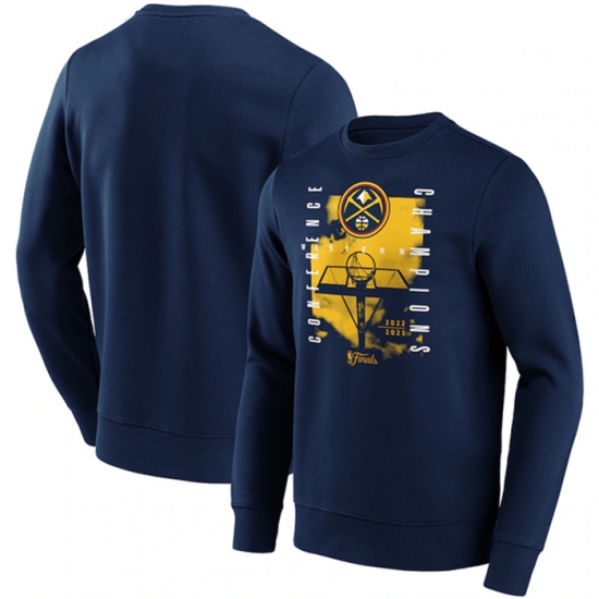 Men Denver Nuggets Navy 2023 Champions Free Throw Graphic Crew Sweatshirt Men Denver Nuggets Navy 2023 Champions Free Throw Graphic Crew Sweatshirt
