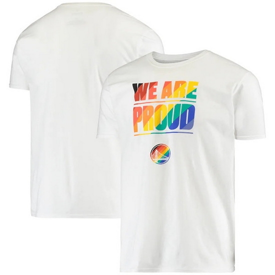 Men Golden State Warriors 2022 White We Are Proud T Shirt Men Golden State Warriors 2022 White We Are Proud T Shirt