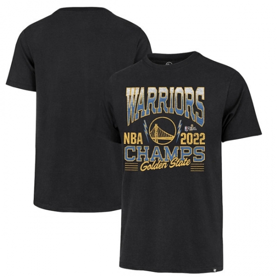 Men's Golden State Warriors 2021-2022 Black NBA Finals Champions Franklin T-Shirt Men's Golden State Warriors 2021-2022 Black NBA Finals Champions Franklin T-Shirt
