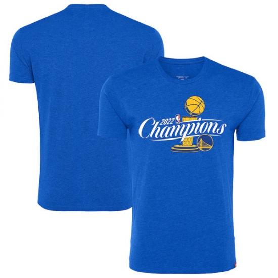Men's Golden State Warriors 2021-2022 Royal NBA Finals Champions Official Logo Davis T-Shirt Men's Golden State Warriors 2021-2022 Royal NBA Finals Champions Official Logo Davis T-Shirt