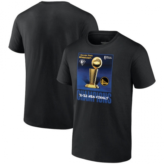 Men's Golden State Warriors 2022 2022 Black NBA Finals Champions 75th Anniversary Jumper Trophy T-Shirt Men's Golden State Warriors 2022 2022 Black NBA Finals Champions 75th Anniversary Jumper Trophy T-Shirt