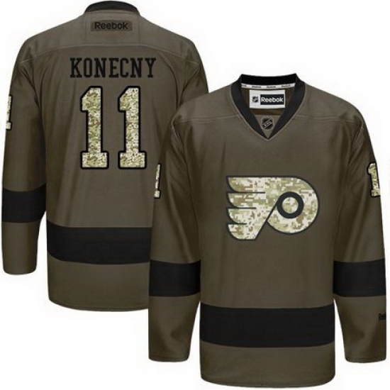 Flyers #11 Travis Konecny Green Salute to Service Stitched NHL Jersey Flyers #11 Travis Konecny Green Salute to Service Stitched NHL Jersey