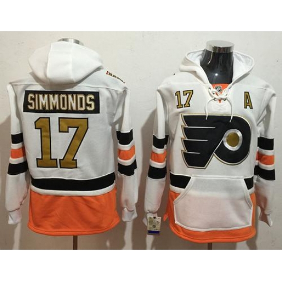Flyers #17 Wayne Simmonds White 3rd Name & Number Pullover NHL Hoodie Flyers #17 Wayne Simmonds White 3rd Name & Number Pullover NHL Hoodie