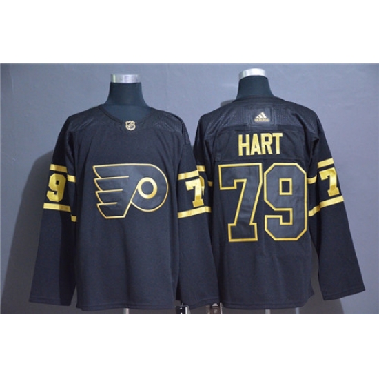 Flyers 79 Carter Hart Black Gold Adidas Jersey Flyers 79 Carter Hart Black Gold Adidas Jersey