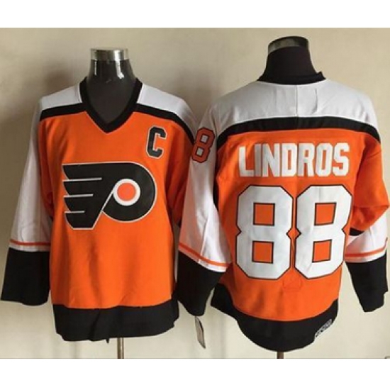 Flyers #88 Eric Lindros Orange CCM Throwback Stitched NHL Jersey Flyers #88 Eric Lindros Orange CCM Throwback Stitched NHL Jersey