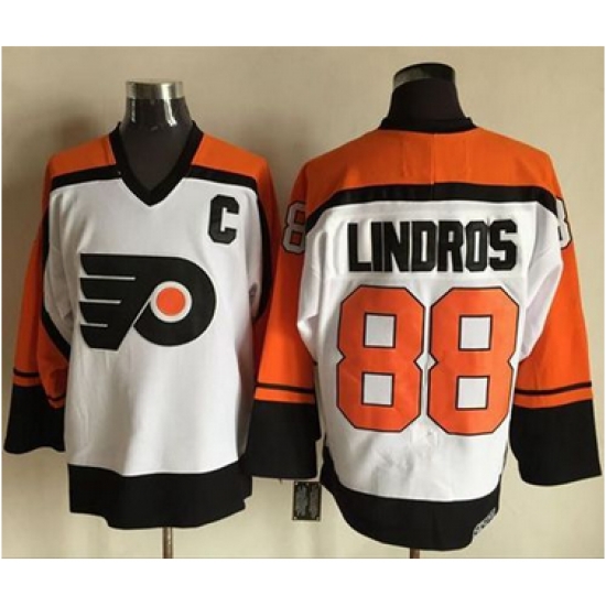 Flyers #88 Eric Lindros WhiteBlack CCM Throwback Stitched NHL Jersey Flyers #88 Eric Lindros WhiteBlack CCM Throwback Stitched NHL Jersey