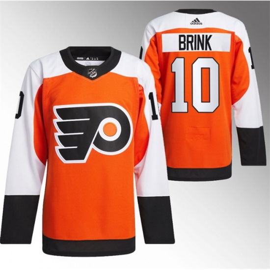 Men Philadelphia Flyers 10 Bobby Brink 2023 24 Orange Stitched Jersey Men Philadelphia Flyers 10 Bobby Brink 2023 24 Orange Stitched Jersey