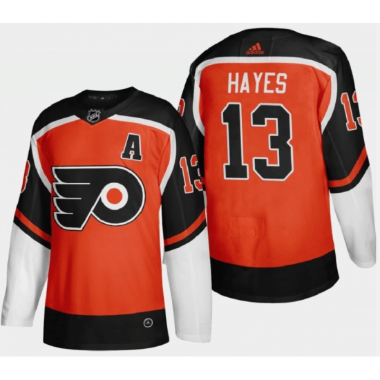Men Philadelphia Flyers 13 Kevin Hayes Orange Reverse Retro Stitched NHL Jersey Men Philadelphia Flyers 13 Kevin Hayes Orange Reverse Retro Stitched NHL Jersey