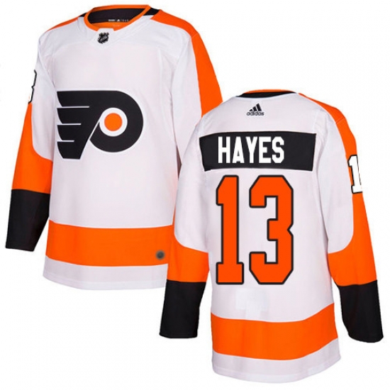 Men Philadelphia Flyers #13 Kevin Hayes White Road Authentic Stitched NHL Jersey Men Philadelphia Flyers #13 Kevin Hayes White Road Authentic Stitched NHL Jersey