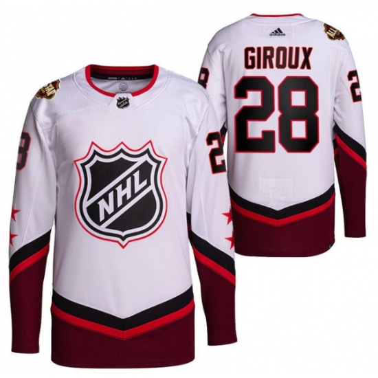 Men Philadelphia Flyers 28 Claude Giroux 2022 All Star White Stitched Jersey Men Philadelphia Flyers 28 Claude Giroux 2022 All Star White Stitched Jersey