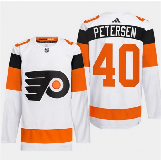 Men Philadelphia Flyers 40 Cal Petersen White 2024 Stadium Series Stitched Jersey Men Philadelphia Flyers 40 Cal Petersen White 2024 Stadium Series Stitched Jersey
