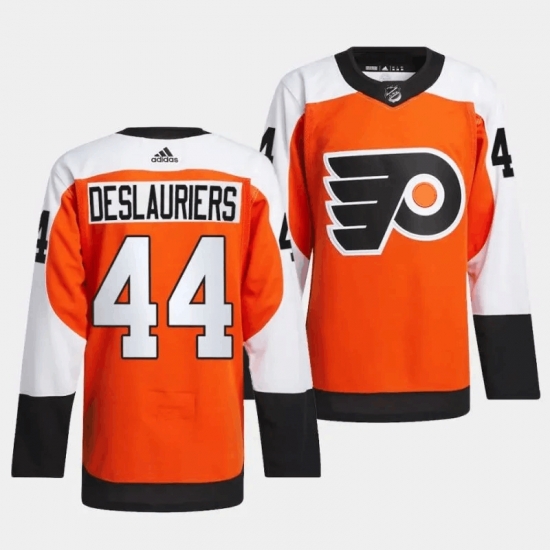 Men Philadelphia Flyers 44 Nicolas Deslauriers 2023 24 Orange Stitched Jersey Men Philadelphia Flyers 44 Nicolas Deslauriers 2023 24 Orange Stitched Jersey