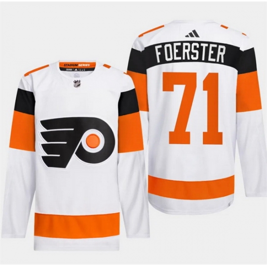 Men Philadelphia Flyers 71 Tyson Foerster White 2024 Stadium Series Stitched Jersey Men Philadelphia Flyers 71 Tyson Foerster White 2024 Stadium Series Stitched Jersey