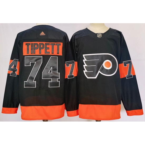 Men Philadelphia Flyers 74 Owen Tippett Black Alternate Authentic Jersey Men Philadelphia Flyers 74 Owen Tippett Black Alternate Authentic Jersey