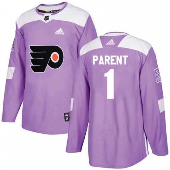 Mens Adidas Philadelphia Flyers 1 Bernie Parent Authentic Purple Fights Cancer Practice NHL Jersey Mens Adidas Philadelphia Flyers 1 Bernie Parent Authentic Purple Fights Cancer Practice NHL Jersey