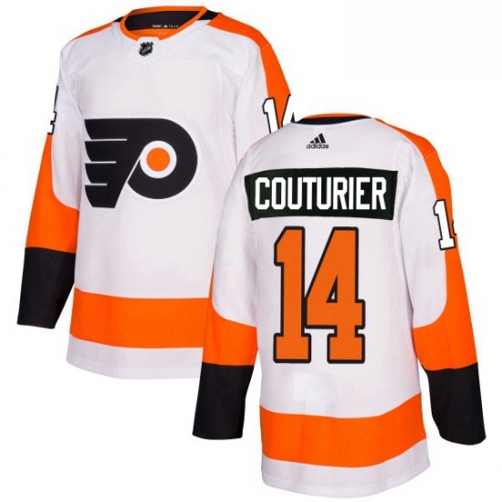 Mens Adidas Philadelphia Flyers 14 Sean Couturier Authentic White Away NHL Jersey Mens Adidas Philadelphia Flyers 14 Sean Couturier Authentic White Away NHL Jersey
