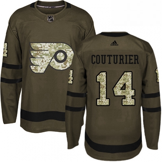 Mens Adidas Philadelphia Flyers 14 Sean Couturier Premier Green Salute to Service NHL Jersey Mens Adidas Philadelphia Flyers 14 Sean Couturier Premier Green Salute to Service NHL Jersey