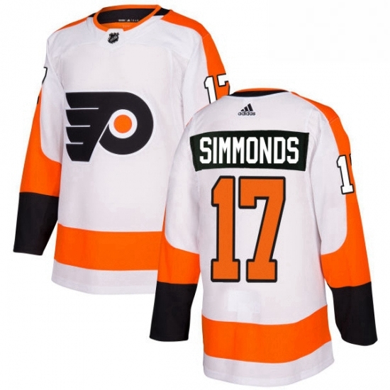 Mens Adidas Philadelphia Flyers 17 Wayne Simmonds Authentic White Away NHL Jersey Mens Adidas Philadelphia Flyers 17 Wayne Simmonds Authentic White Away NHL Jersey