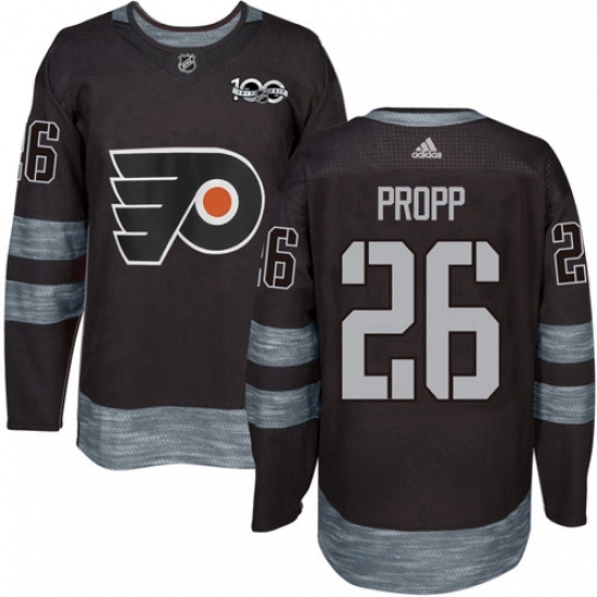 Mens Adidas Philadelphia Flyers 26 Brian Propp Authentic Black 1917 2017 100th Anniversary NHL Jersey Mens Adidas Philadelphia Flyers 26 Brian Propp Authentic Black 1917 2017 100th Anniversary NHL Jersey