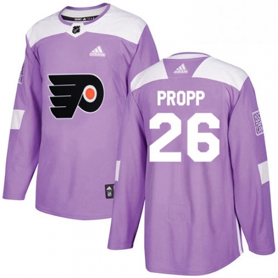 Mens Adidas Philadelphia Flyers 26 Brian Propp Authentic Purple Fights Cancer Practice NHL Jersey Mens Adidas Philadelphia Flyers 26 Brian Propp Authentic Purple Fights Cancer Practice NHL Jersey