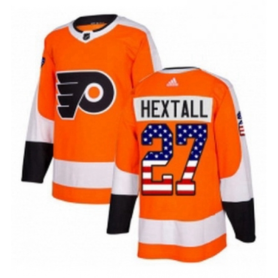 Mens Adidas Philadelphia Flyers 27 Ron Hextall Authentic Orange USA Flag Fashion NHL Jersey Mens Adidas Philadelphia Flyers 27 Ron Hextall Authentic Orange USA Flag Fashion NHL Jersey