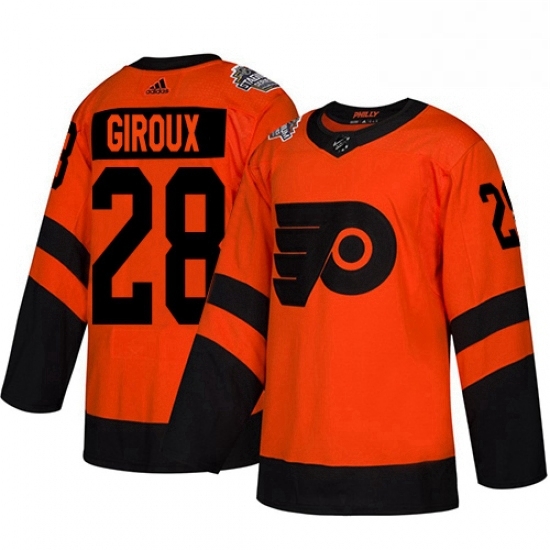 Mens Adidas Philadelphia Flyers 28 Claude Giroux Orange Authentic 2019 Stadium Series Stitched NHL Jersey Mens Adidas Philadelphia Flyers 28 Claude Giroux Orange Authentic 2019 Stadium Series Stitched NHL Jersey