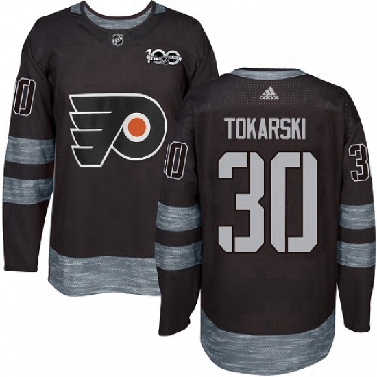 Mens Adidas Philadelphia Flyers 30 Dustin Tokarski Premier Black 1917 2017 100th Anniversary NHL Jersey Mens Adidas Philadelphia Flyers 30 Dustin Tokarski Premier Black 1917 2017 100th Anniversary NHL Jersey