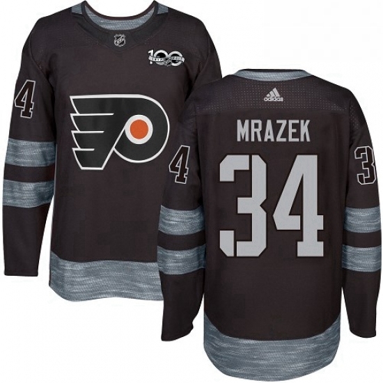 Mens Adidas Philadelphia Flyers 34 Petr Mrazek Premier Black 1917 2017 100th Anniversary NHL Jersey Mens Adidas Philadelphia Flyers 34 Petr Mrazek Premier Black 1917 2017 100th Anniversary NHL Jersey