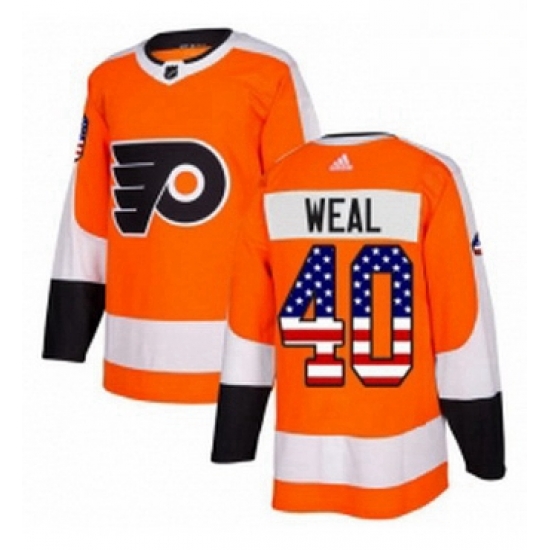 Mens Adidas Philadelphia Flyers 40 Jordan Weal Authentic Orange USA Flag Fashion NHL Jersey Mens Adidas Philadelphia Flyers 40 Jordan Weal Authentic Orange USA Flag Fashion NHL Jersey