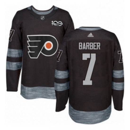 Mens Adidas Philadelphia Flyers 7 Bill Barber Premier Black 1917 2017 100th Anniversary NHL Jersey Mens Adidas Philadelphia Flyers 7 Bill Barber Premier Black 1917 2017 100th Anniversary NHL Jersey