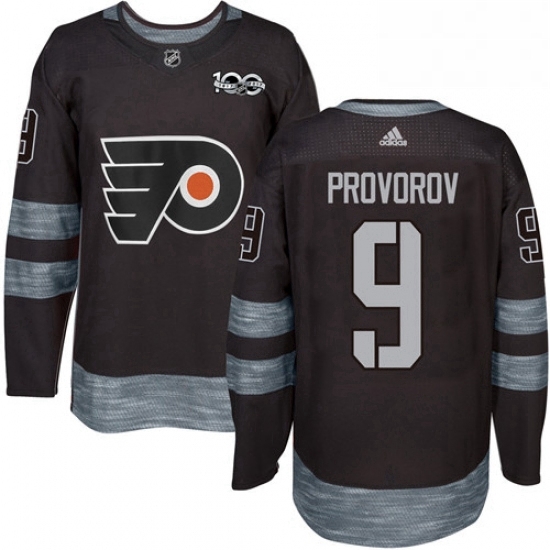 Mens Adidas Philadelphia Flyers 9 Ivan Provorov Authentic Black 1917 2017 100th Anniversary NHL Jersey Mens Adidas Philadelphia Flyers 9 Ivan Provorov Authentic Black 1917 2017 100th Anniversary NHL Jersey