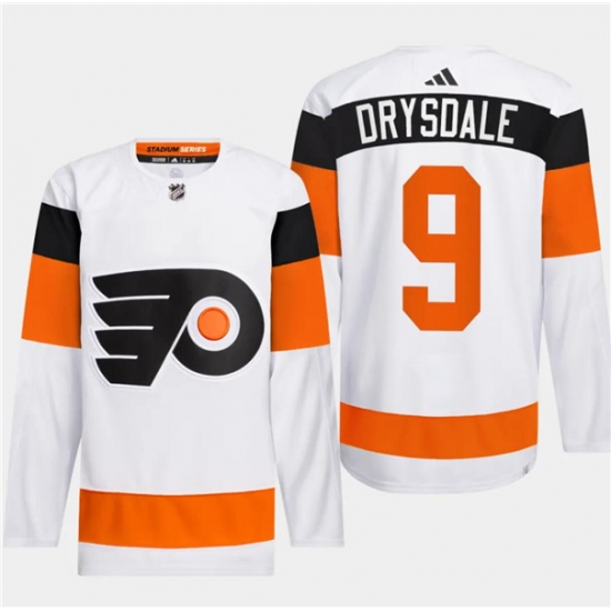 Men's Philadelphia Flyers #9 Jamie Drysdale White 2024 Stadium Series Stitched Jersey Men's Philadelphia Flyers #9 Jamie Drysdale White 2024 Stadium Series Stitched Jersey